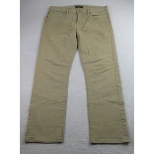 Tom Ford Jeans Mens 32x27 Khaki Straight Leg USA Made Tan Designer Pants Chinos